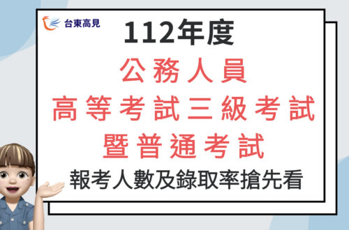 112年高普考報考人數及錄取率預估